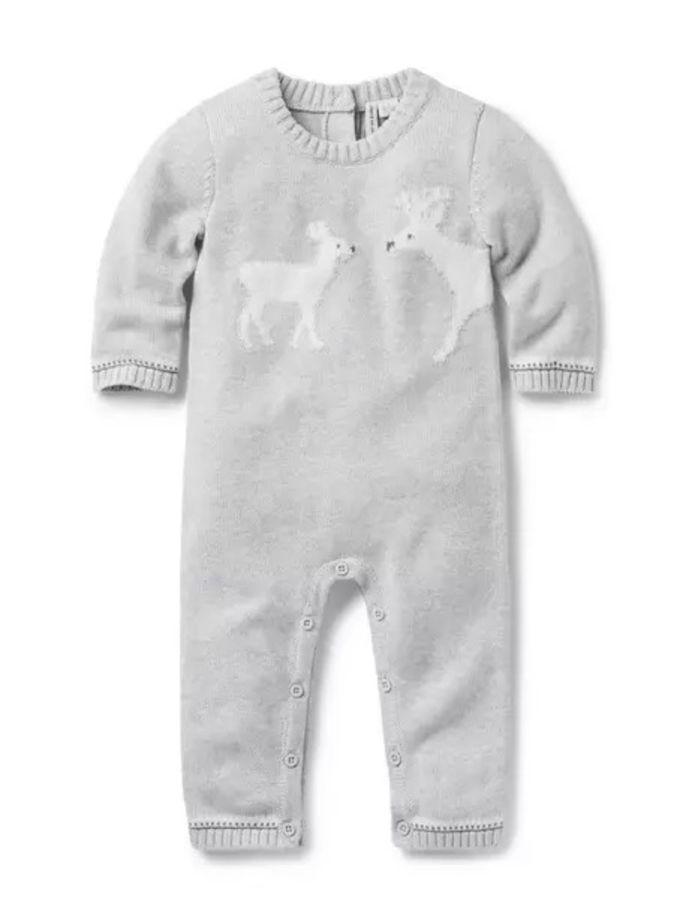 Janie and Jack Baby Reindeer Sweater One Piece Romper